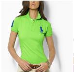 polo ralph lauren cotton t-shirt 2013 retail high collar femmes france big pony lq green blue